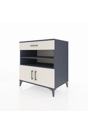 Kronos Şifonyer 3 Raflı Tek Çekmeceli 2 Kapaklı 88x59x96 Antrasit-Aytaşı