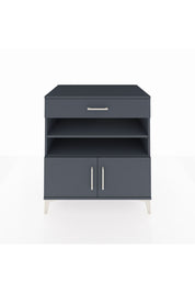 Kronos Şifonyer 3 Raflı Tek Çekmeceli 2 Kapaklı 88x59x96 Antrasit-Antrasit