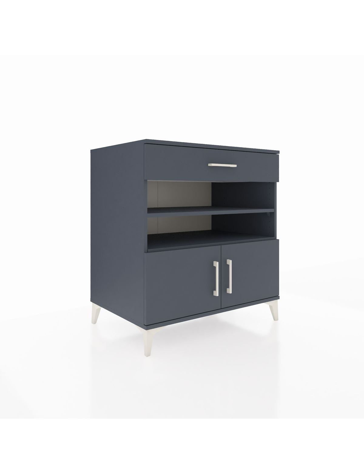 Kronos Şifonyer 3 Raflı Tek Çekmeceli 2 Kapaklı 88x59x96 Antrasit-Antrasit