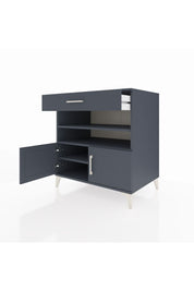 Kronos Şifonyer 3 Raflı Tek Çekmeceli 2 Kapaklı 88x59x96 Antrasit-Antrasit