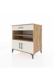 Kronos Şifonyer 3 Raflı Tek Çekmeceli 2 Kapaklı 88x59x96 Çam-Aytaşı