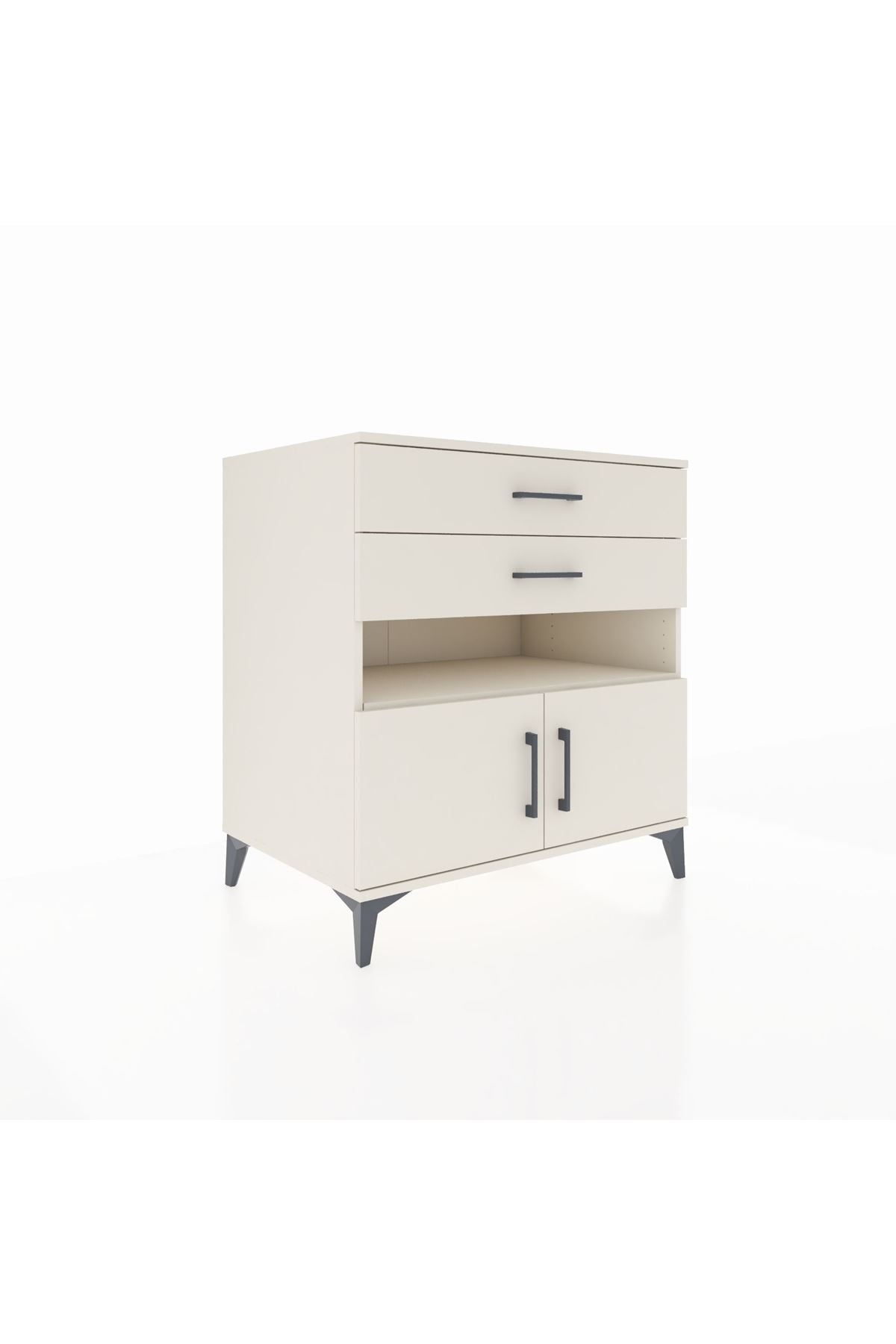 Kronos Şifonyer 2 Raflı 2 Çekmeceli 2 Kapaklı 88x59x96 Aytaşı-Aytaşı