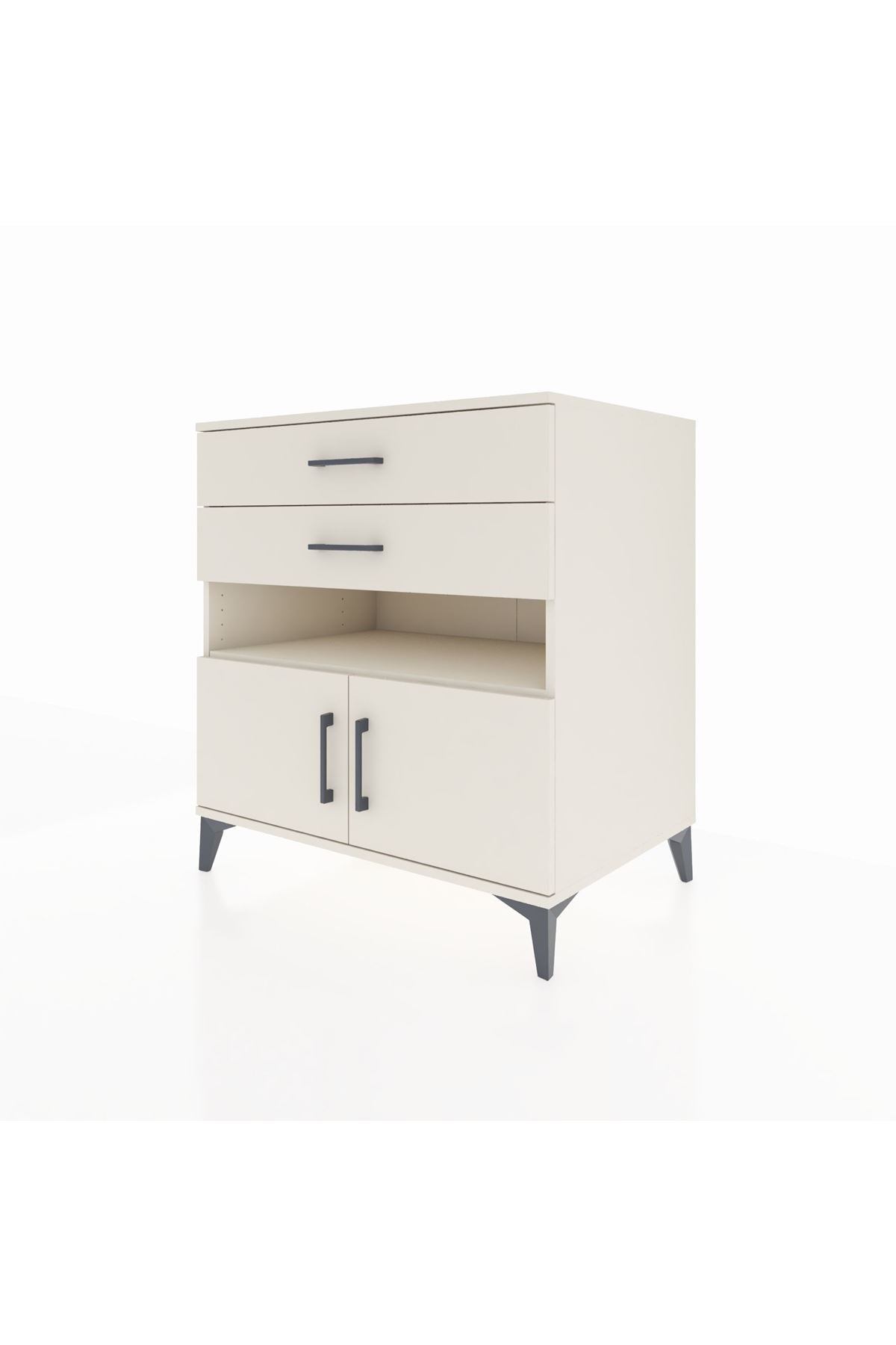 Kronos Şifonyer 2 Raflı 2 Çekmeceli 2 Kapaklı 88x59x96 Aytaşı-Aytaşı