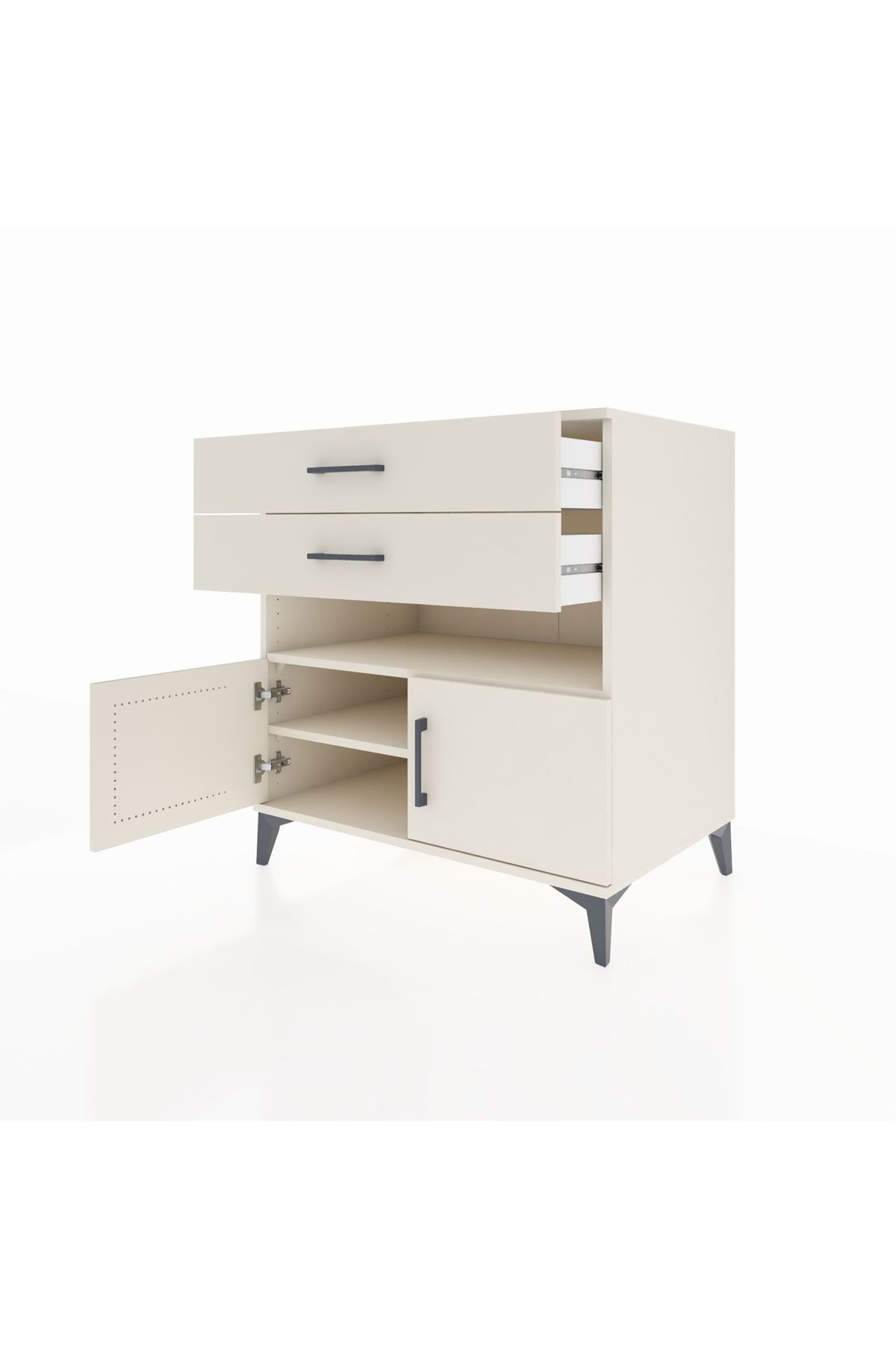 Kronos Şifonyer 2 Raflı 2 Çekmeceli 2 Kapaklı 88x59x96 Aytaşı-Aytaşı