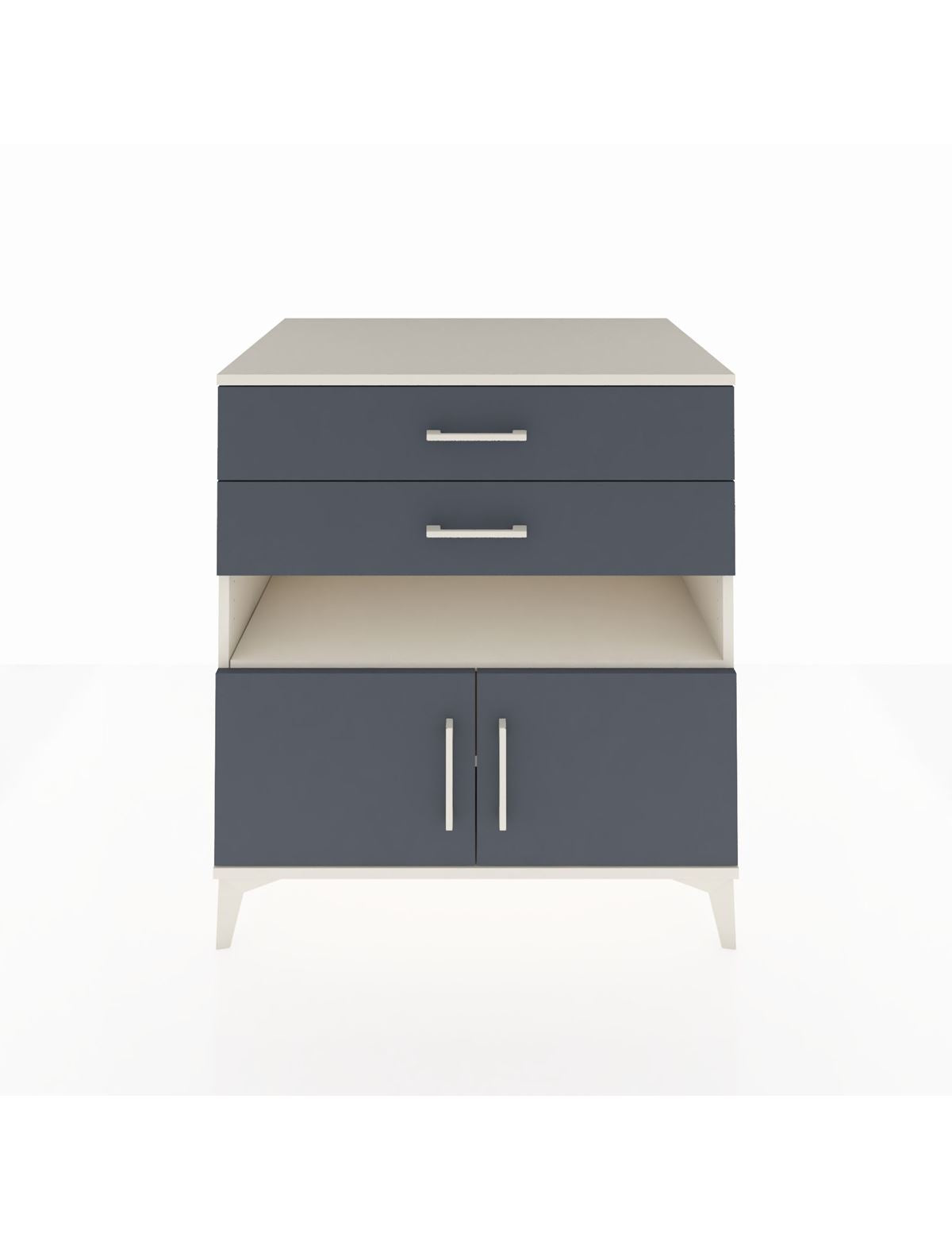 Kronos Şifonyer 2 Raflı 2 Çekmeceli 2 Kapaklı 88x59x96 Aytaşı-Antrasit