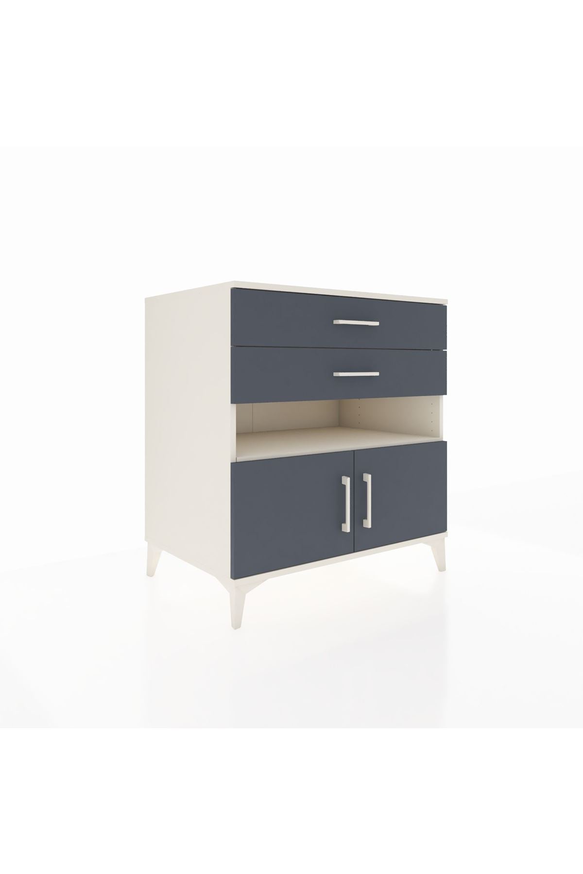 Kronos Şifonyer 2 Raflı 2 Çekmeceli 2 Kapaklı 88x59x96 Aytaşı-Antrasit