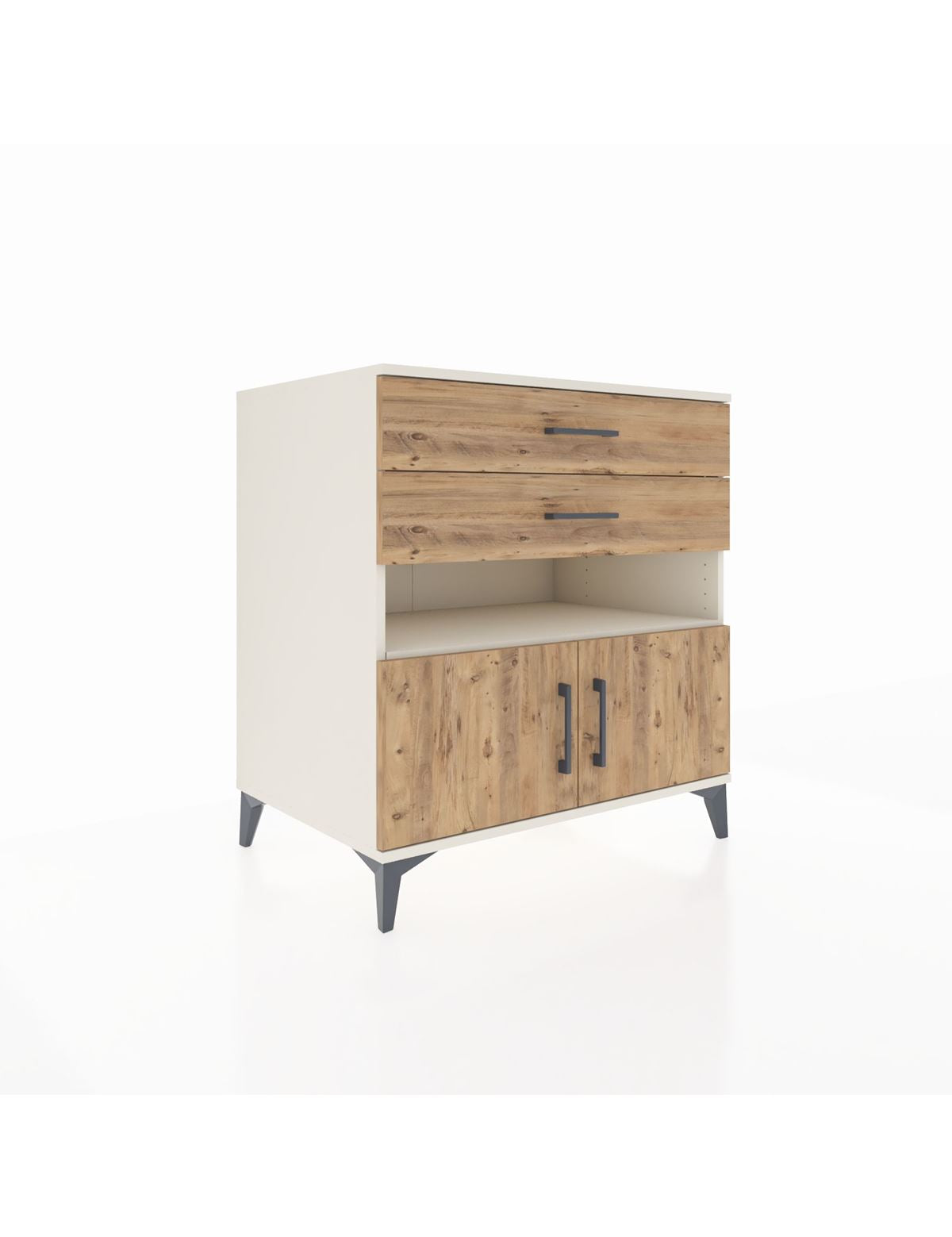 Kronos Şifonyer 2 Raflı 2 Çekmeceli 2 Kapaklı 88x59x96 Aytaşı-Çam