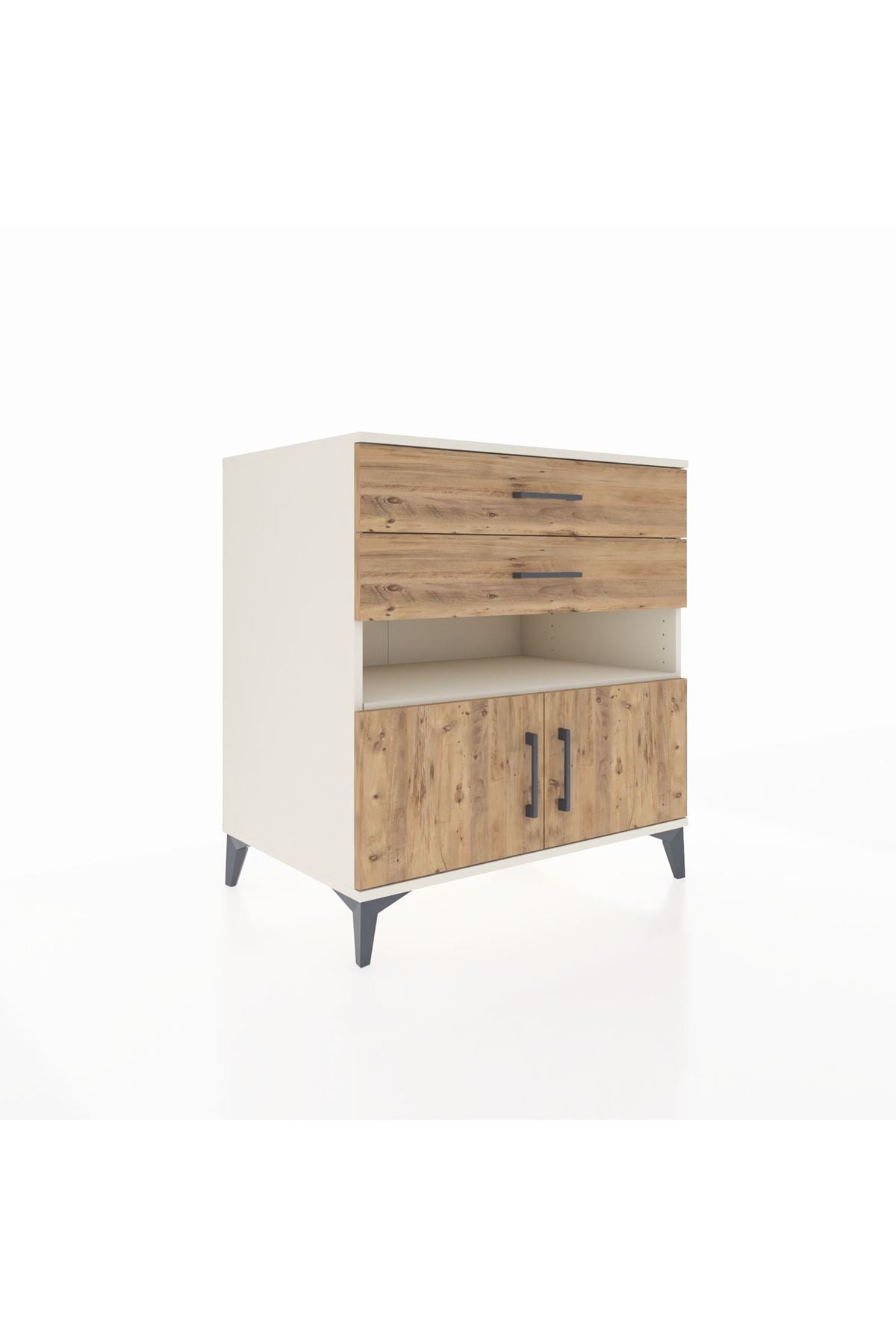 Kronos Şifonyer 2 Raflı 2 Çekmeceli 2 Kapaklı 88x59x96 Aytaşı-Çam