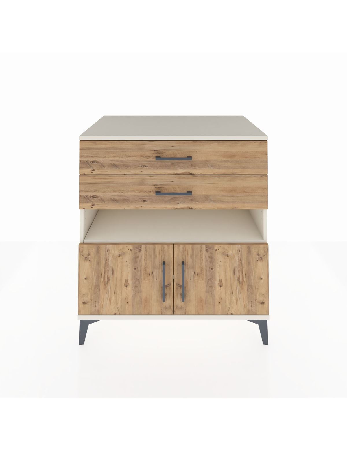 Kronos Şifonyer 2 Raflı 2 Çekmeceli 2 Kapaklı 88x59x96 Aytaşı-Çam