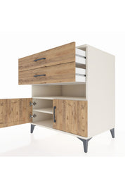 Kronos Şifonyer 2 Raflı 2 Çekmeceli 2 Kapaklı 88x59x96 Aytaşı-Çam