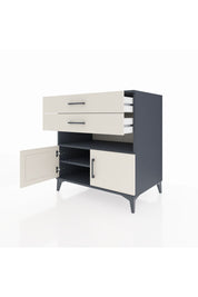 Kronos Şifonyer 2 Raflı 2 Çekmeceli 2 Kapaklı 88x59x96 Antrasit-Aytaşı