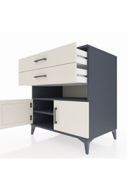 Kronos Şifonyer 2 Raflı 2 Çekmeceli 2 Kapaklı 88x59x96 Antrasit-Aytaşı