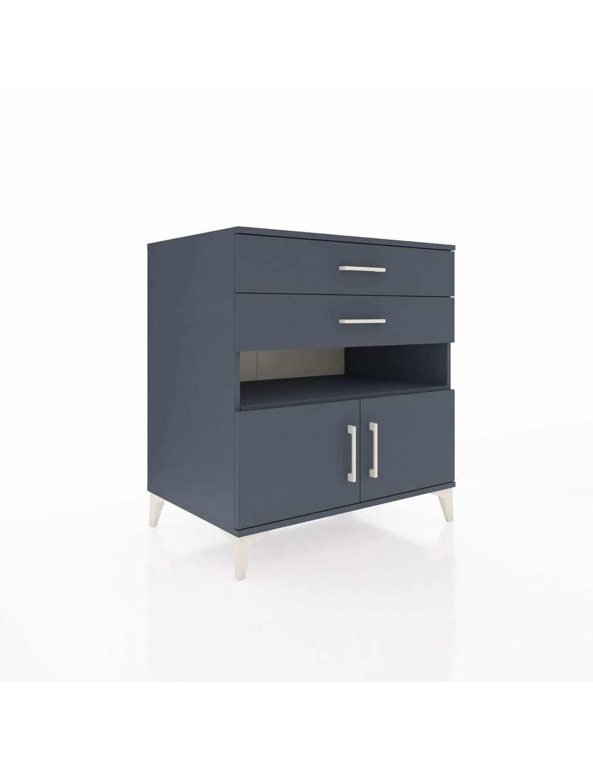 Kronos Şifonyer 2 Raflı 2 Çekmeceli 2 Kapaklı 88x59x96 Antrasit-Antrasit