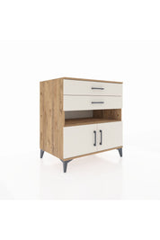 Kronos Şifonyer 2 Raflı 2 Çekmeceli 2 Kapaklı 88x59x96 Çam-Aytaşı
