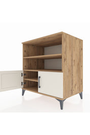 Kronos Şifonyer 3 Raflı 2 Kapaklı 88x59x96 Çam-Aytaşı