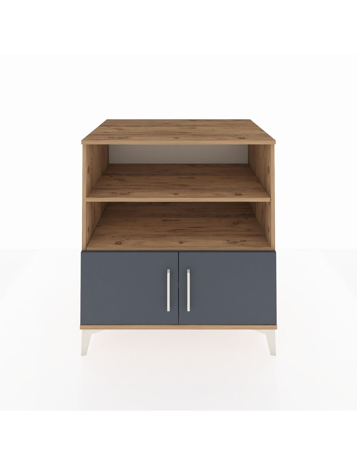 Kronos Şifonyer 3 Raflı 2 Kapaklı 88x59x96 Çam-Antrasit