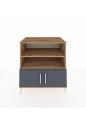 Kronos Şifonyer 3 Raflı 2 Kapaklı 88x59x96 Çam-Antrasit