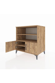 Kronos Şifonyer 3 Raflı 2 Kapaklı 88x59x96 Çam-Çam