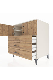 Kronos Şifonyer 2 Raflı 3 Çekmeceli 2 Kapaklı 88x59x96 Aytaşı-Çam