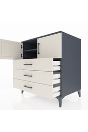 Kronos Şifonyer 2 Raflı 3 Çekmeceli 2 Kapaklı 88x59x96 Antrasit-Aytaşı