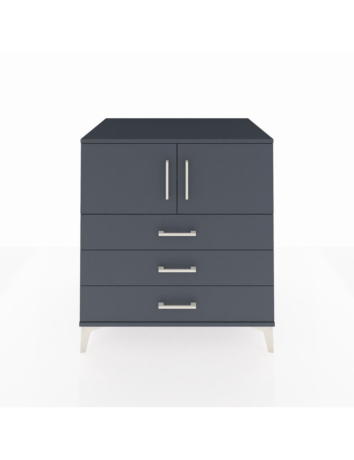 Kronos Şifonyer 2 Raflı 3 Çekmeceli 2 Kapaklı 88x59x96 Antrasit-Antrasit