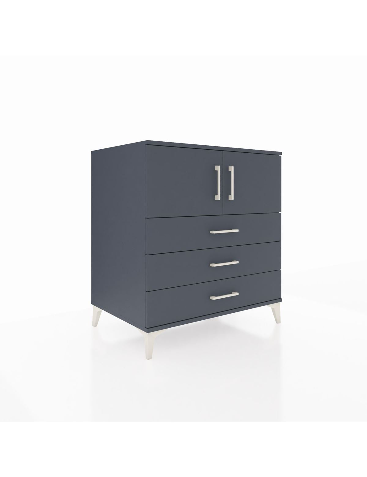 Kronos Şifonyer 2 Raflı 3 Çekmeceli 2 Kapaklı 88x59x96 Antrasit-Antrasit