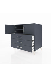 Kronos Şifonyer 2 Raflı 3 Çekmeceli 2 Kapaklı 88x59x96 Antrasit-Antrasit