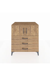 Kronos Şifonyer 2 Raflı 3 Çekmeceli 2 Kapaklı 88x59x96 Çam-Çam