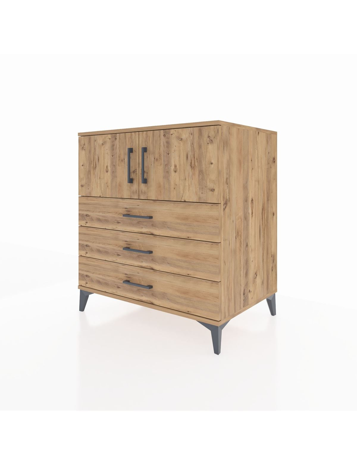 Kronos Şifonyer 2 Raflı 3 Çekmeceli 2 Kapaklı 88x59x96 - S70M029V9C
