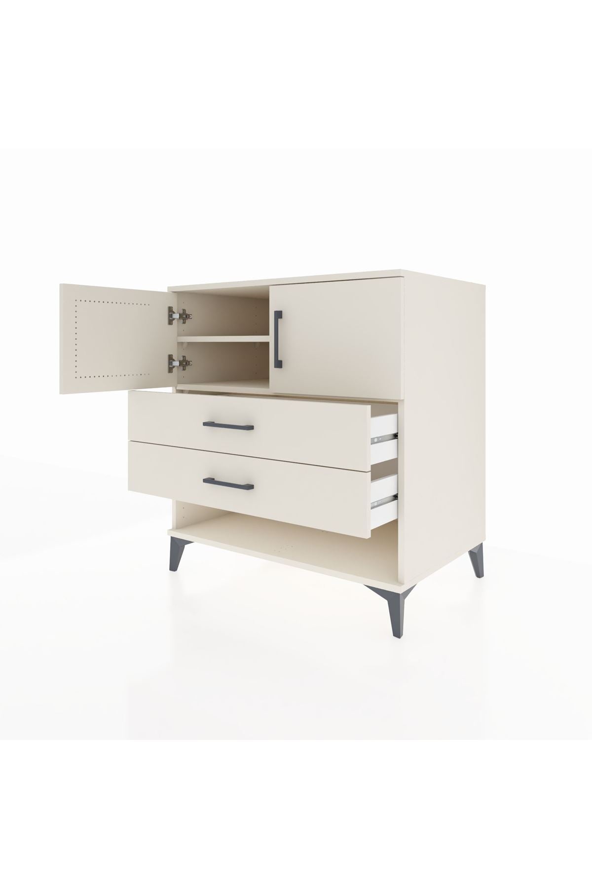 Kronos Şifonyer 2 Raflı 2 Çekmeceli 2 Kapaklı 88x59x96 Aytaşı-Aytaşı