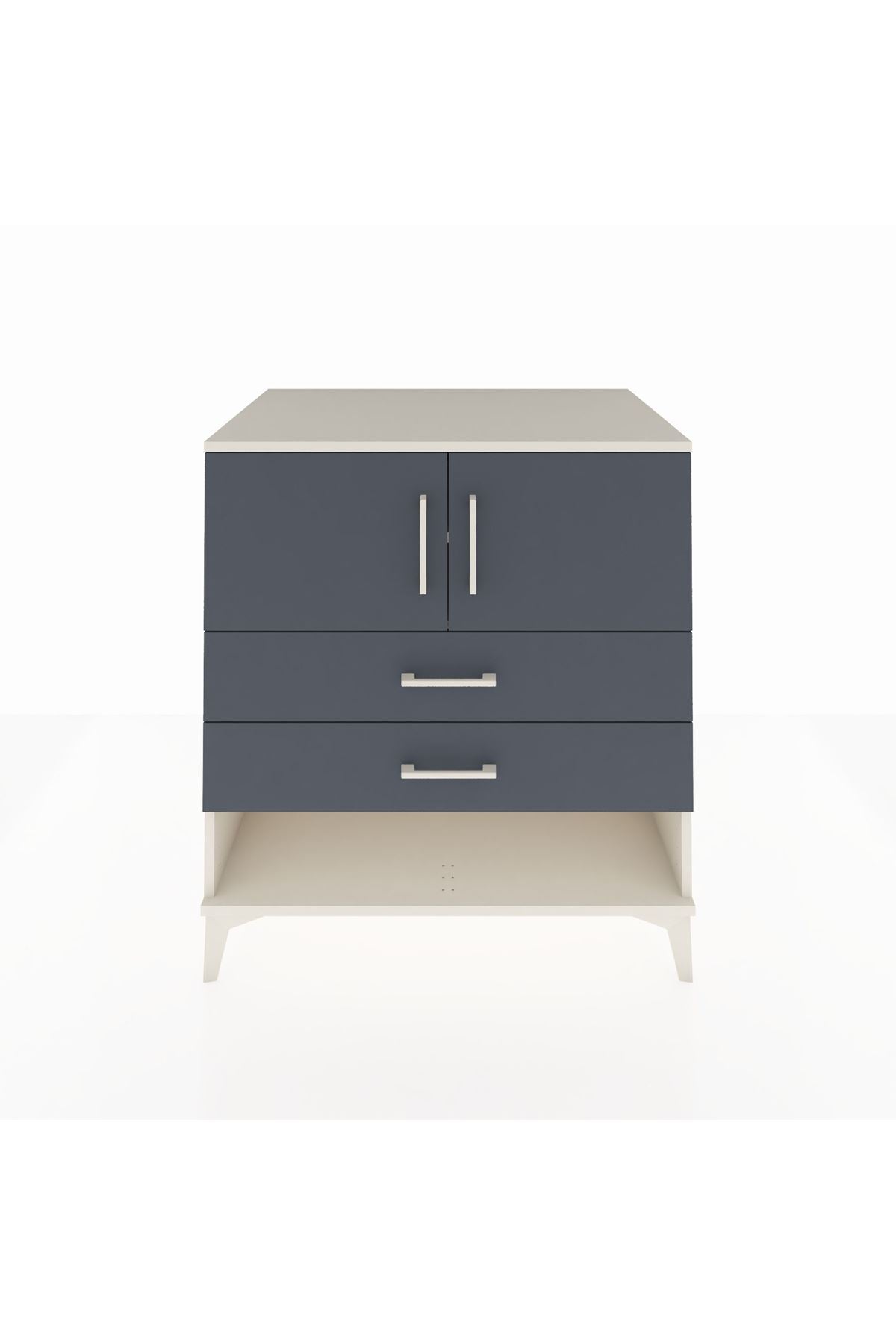 Kronos Şifonyer 2 Raflı 2 Çekmeceli 2 Kapaklı 88x59x96 Aytaşı-Antrasit