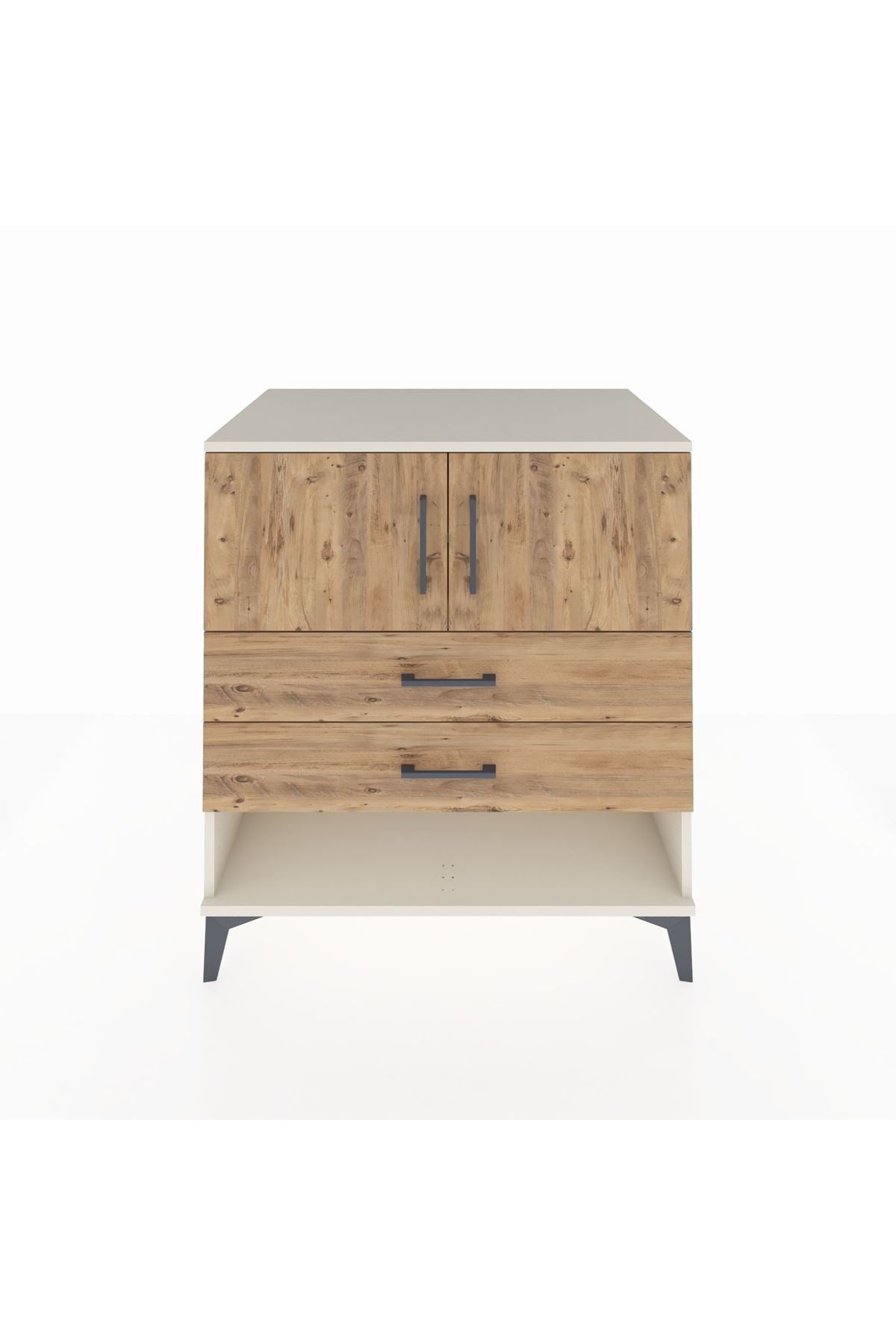 Kronos Şifonyer 2 Raflı 2 Çekmeceli 2 Kapaklı 88x59x96 Aytaşı-Çam