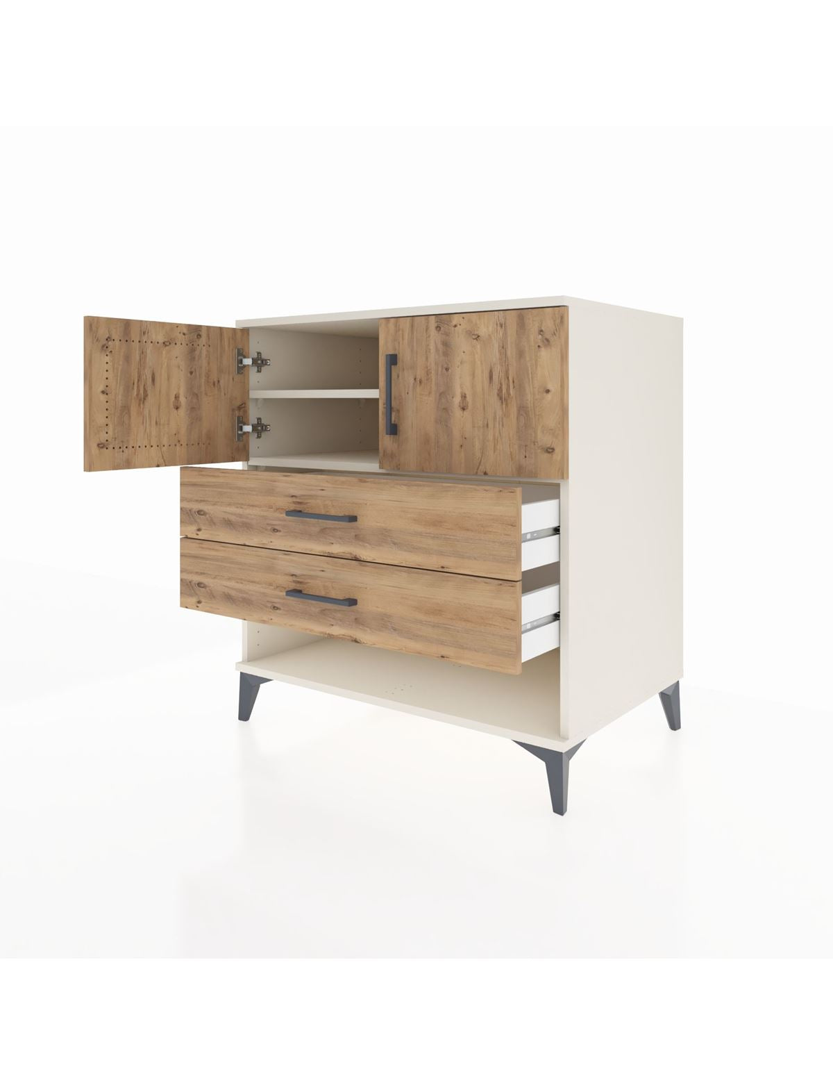 Kronos Şifonyer 2 Raflı 2 Çekmeceli 2 Kapaklı 88x59x96 - S70M030V3C