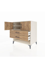 Kronos Şifonyer 2 Raflı 2 Çekmeceli 2 Kapaklı 88x59x96 Aytaşı-Çam