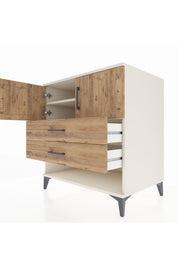 Kronos Şifonyer 2 Raflı 2 Çekmeceli 2 Kapaklı 88x59x96 Aytaşı-Çam