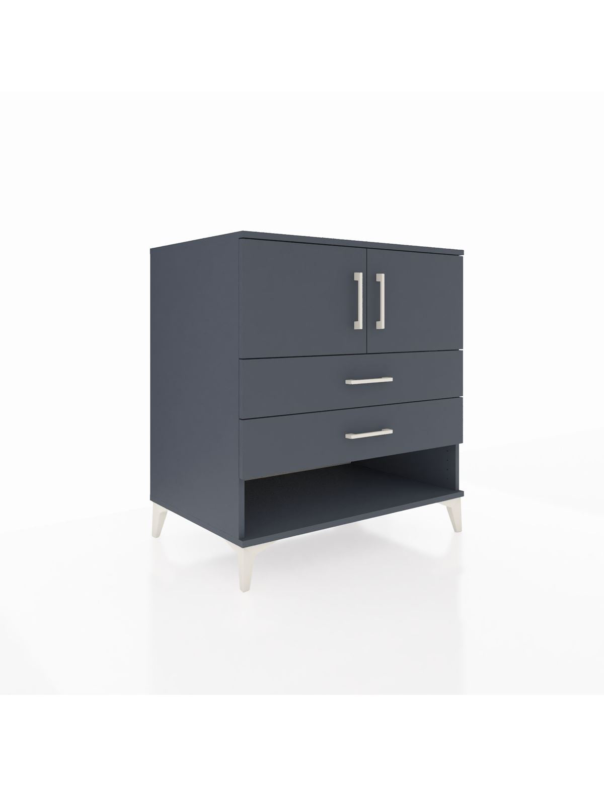 Kronos Şifonyer 2 Raflı 2 Çekmeceli 2 Kapaklı 88x59x96 Antrasit-Antrasit