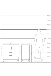 Kronos Şifonyer 2 Raflı 2 Çekmeceli 2 Kapaklı 88x59x96 Çam-Aytaşı