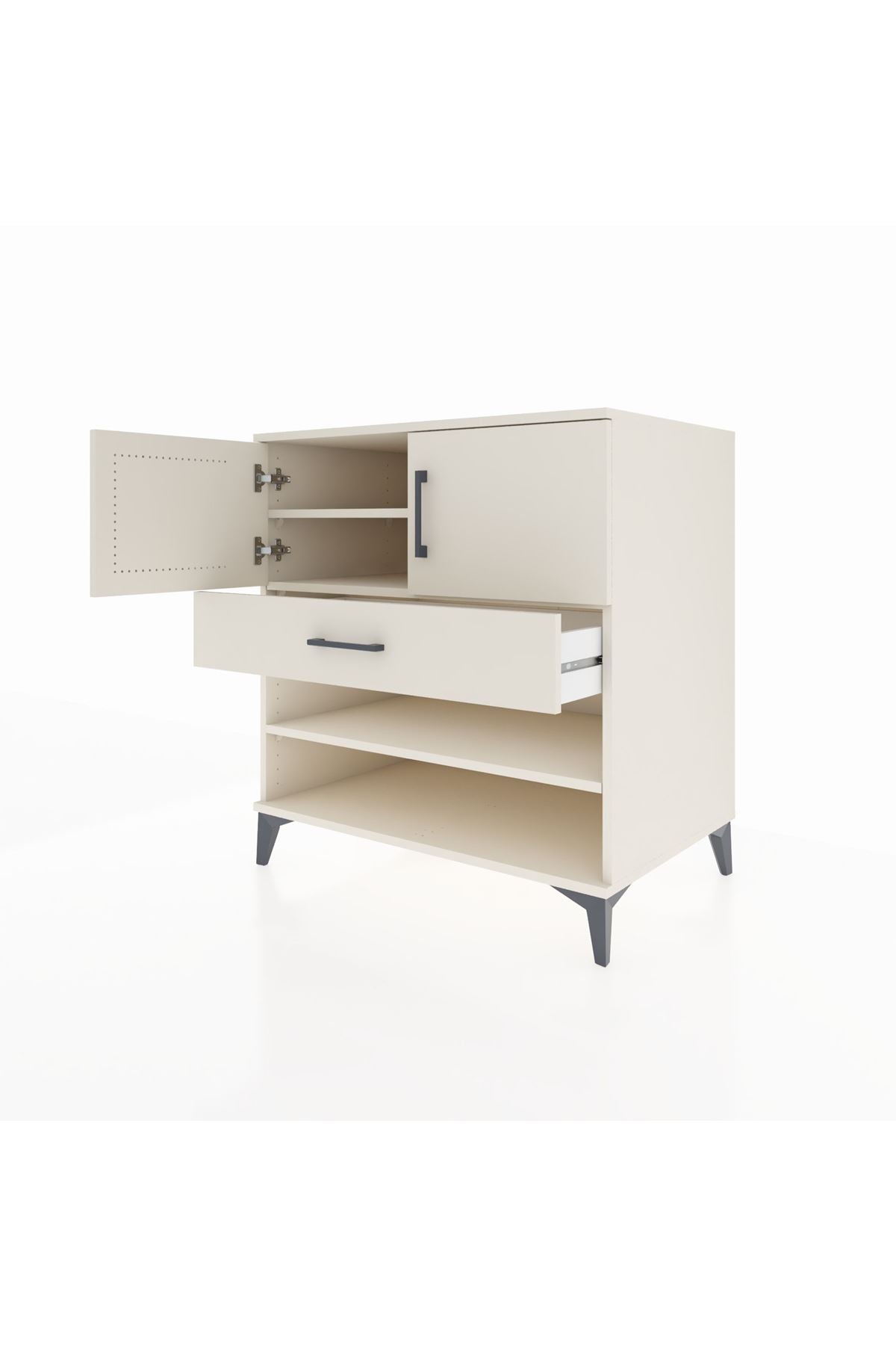 Kronos Şifonyer 3 Raflı Tek Çekmeceli 2 Kapaklı 88x59x96 Aytaşı-Aytaşı