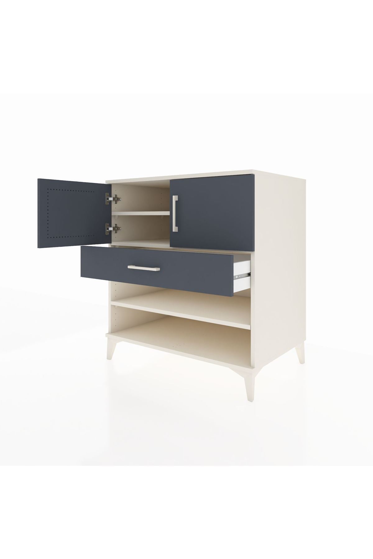 Kronos Şifonyer 3 Raflı Tek Çekmeceli 2 Kapaklı 88x59x96 - S70M031V2C