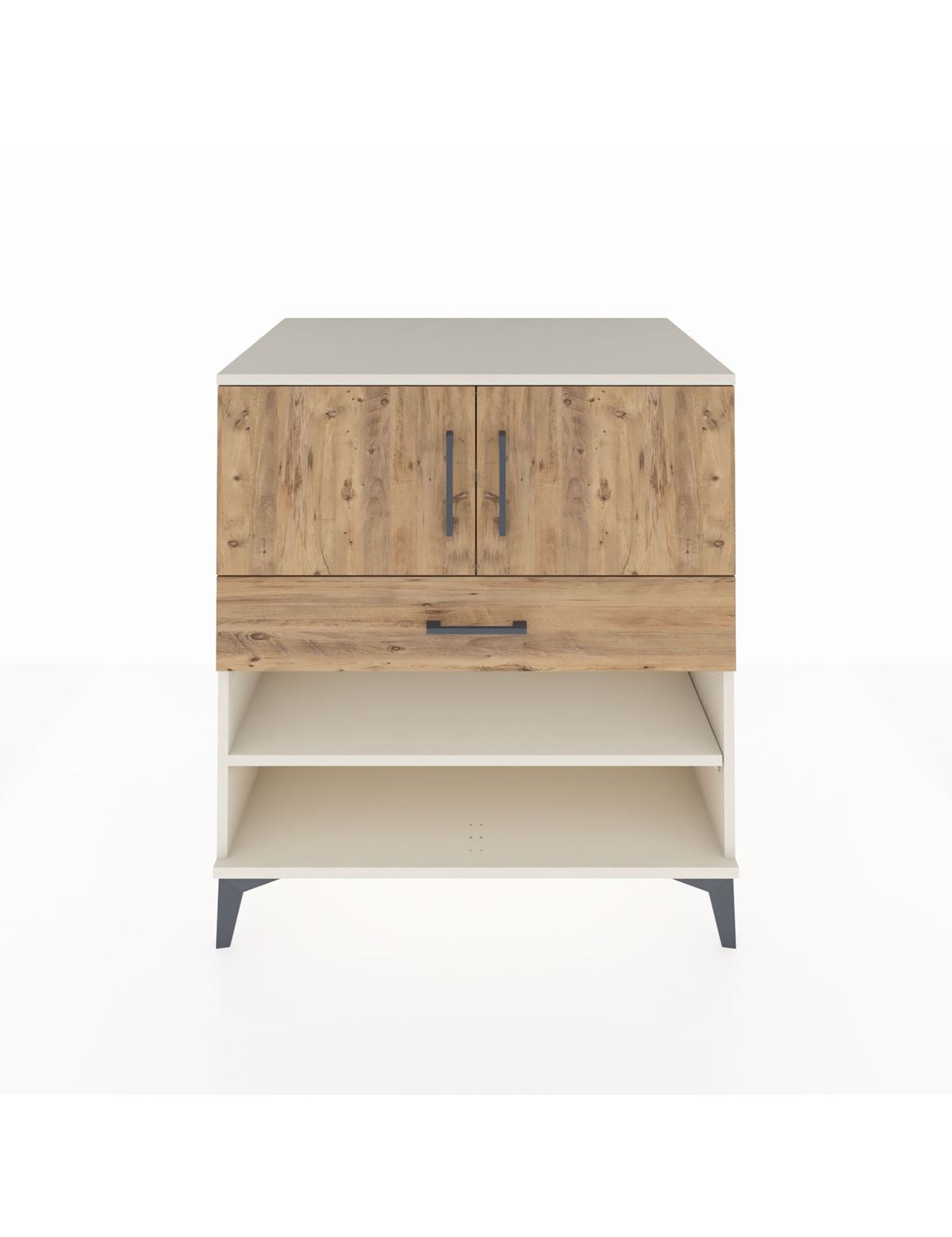 Kronos Şifonyer 3 Raflı Tek Çekmeceli 2 Kapaklı 88x59x96 Aytaşı-Çam