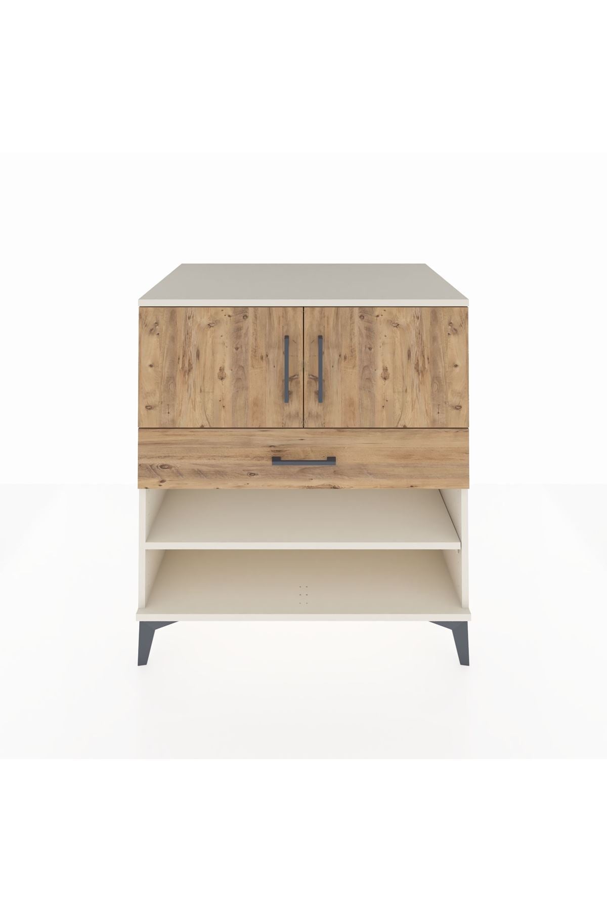 Kronos Şifonyer 3 Raflı Tek Çekmeceli 2 Kapaklı 88x59x96 Aytaşı-Çam