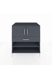 Kronos Şifonyer 3 Raflı Tek Çekmeceli 2 Kapaklı 88x59x96 Antrasit-Antrasit