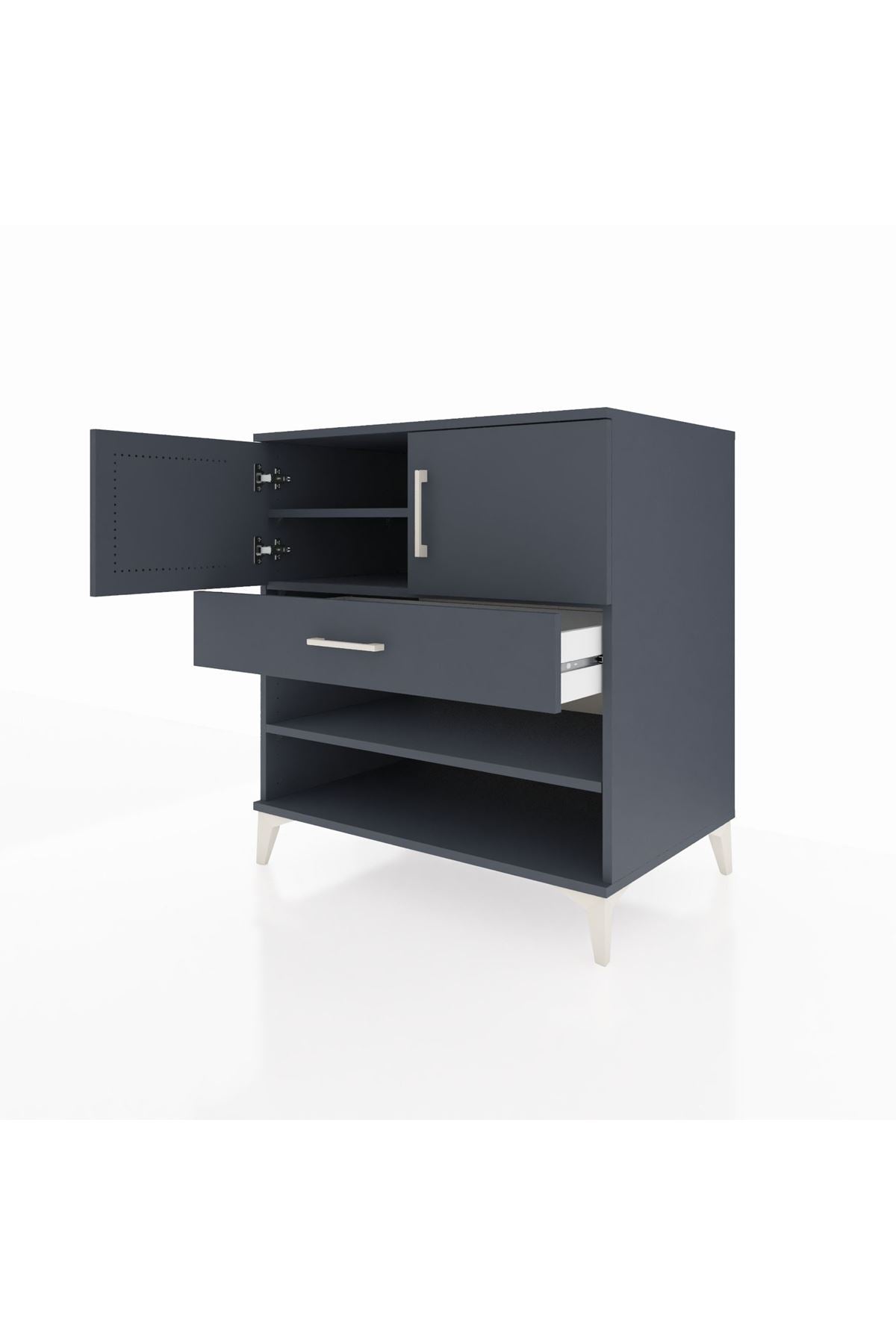 Kronos Şifonyer 3 Raflı Tek Çekmeceli 2 Kapaklı 88x59x96 - S70M031V5C