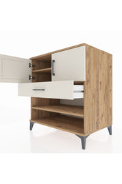 Kronos Şifonyer 3 Raflı Tek Çekmeceli 2 Kapaklı 88x59x96 - S70M031V7C