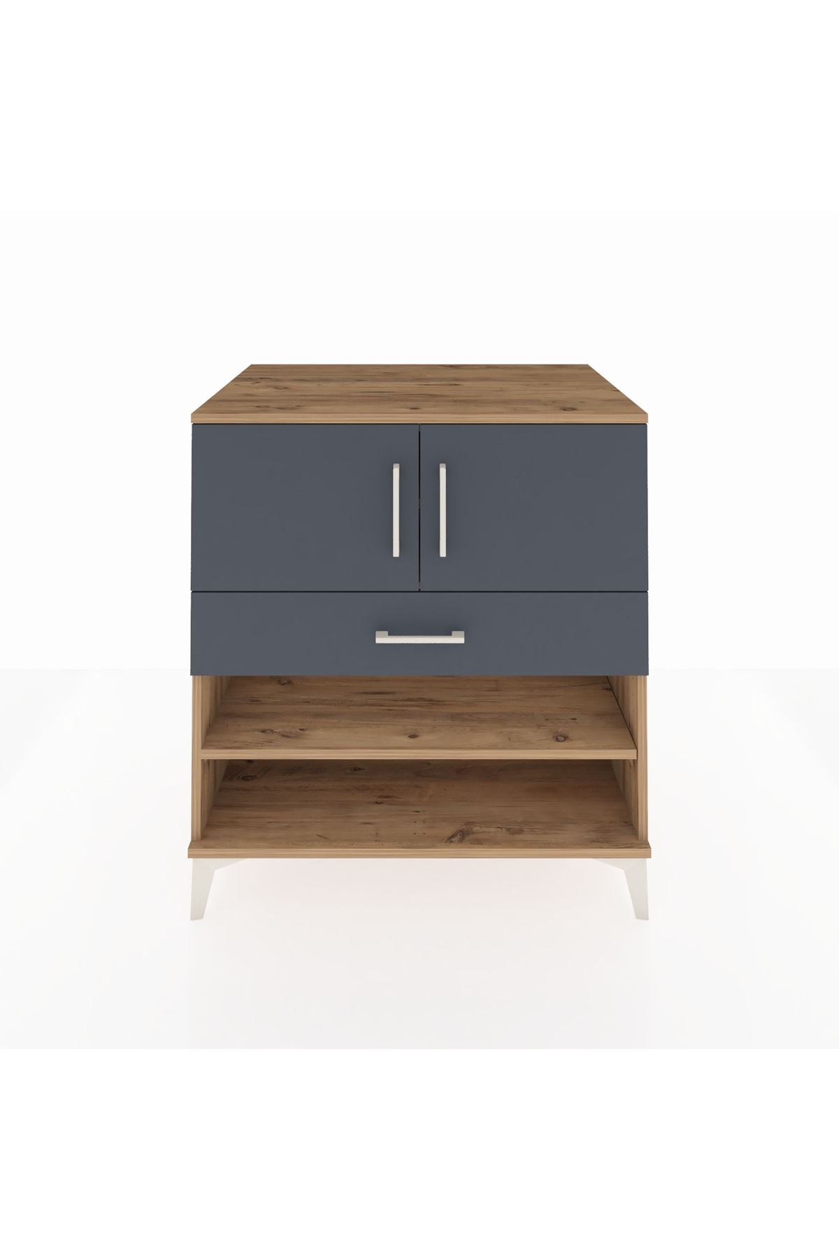 Kronos Şifonyer 3 Raflı Tek Çekmeceli 2 Kapaklı 88x59x96 - S70M031V8C