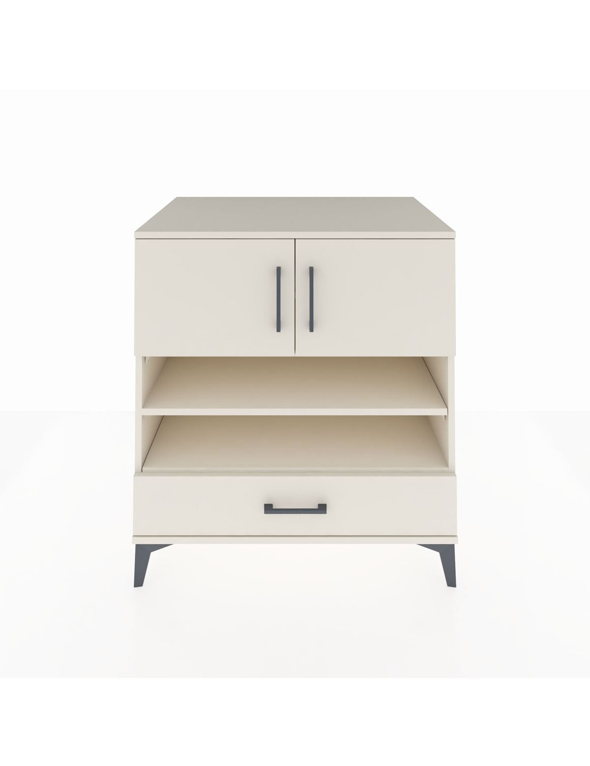 Kronos Şifonyer 4 Raflı Tek Çekmeceli 2 Kapaklı 88x59x96 Aytaşı-Aytaşı