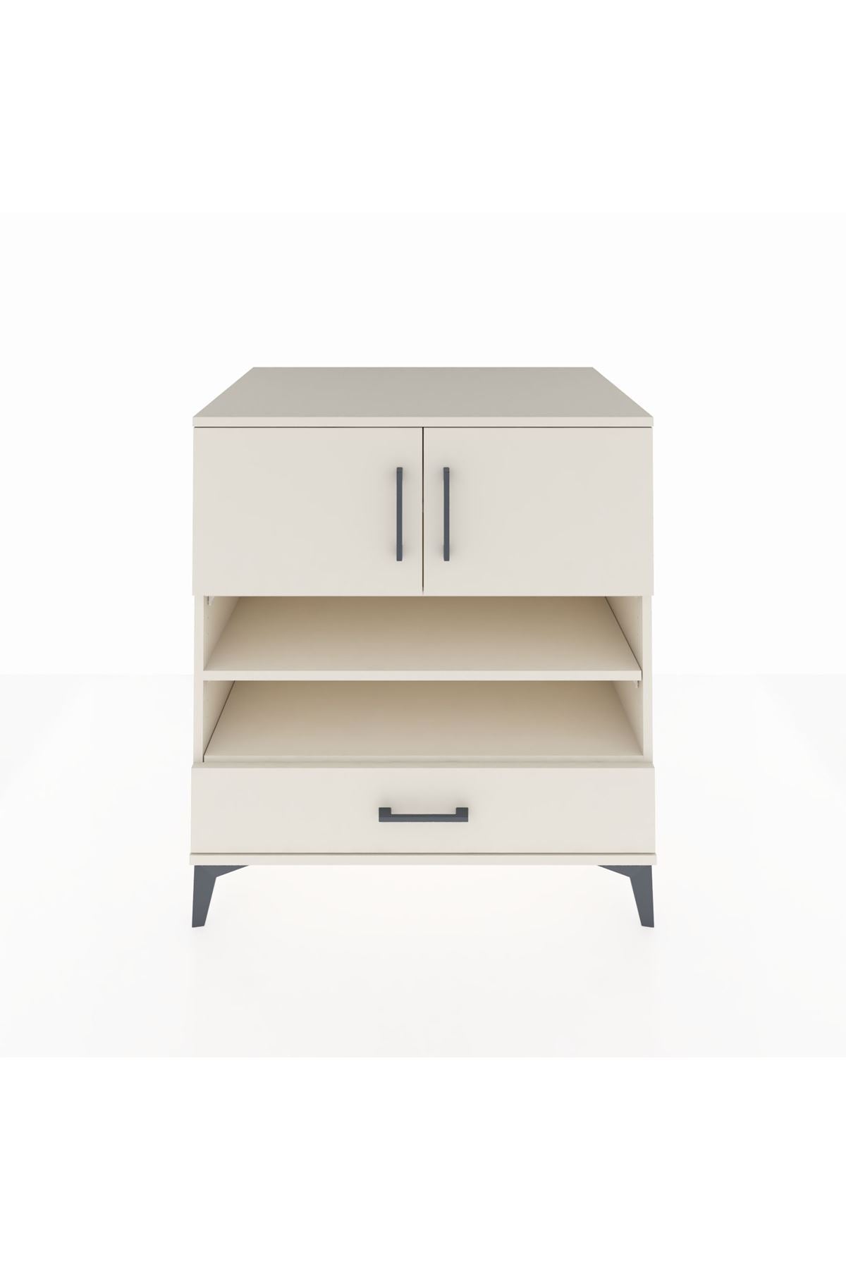 Kronos Şifonyer 4 Raflı Tek Çekmeceli 2 Kapaklı 88x59x96 Aytaşı-Aytaşı