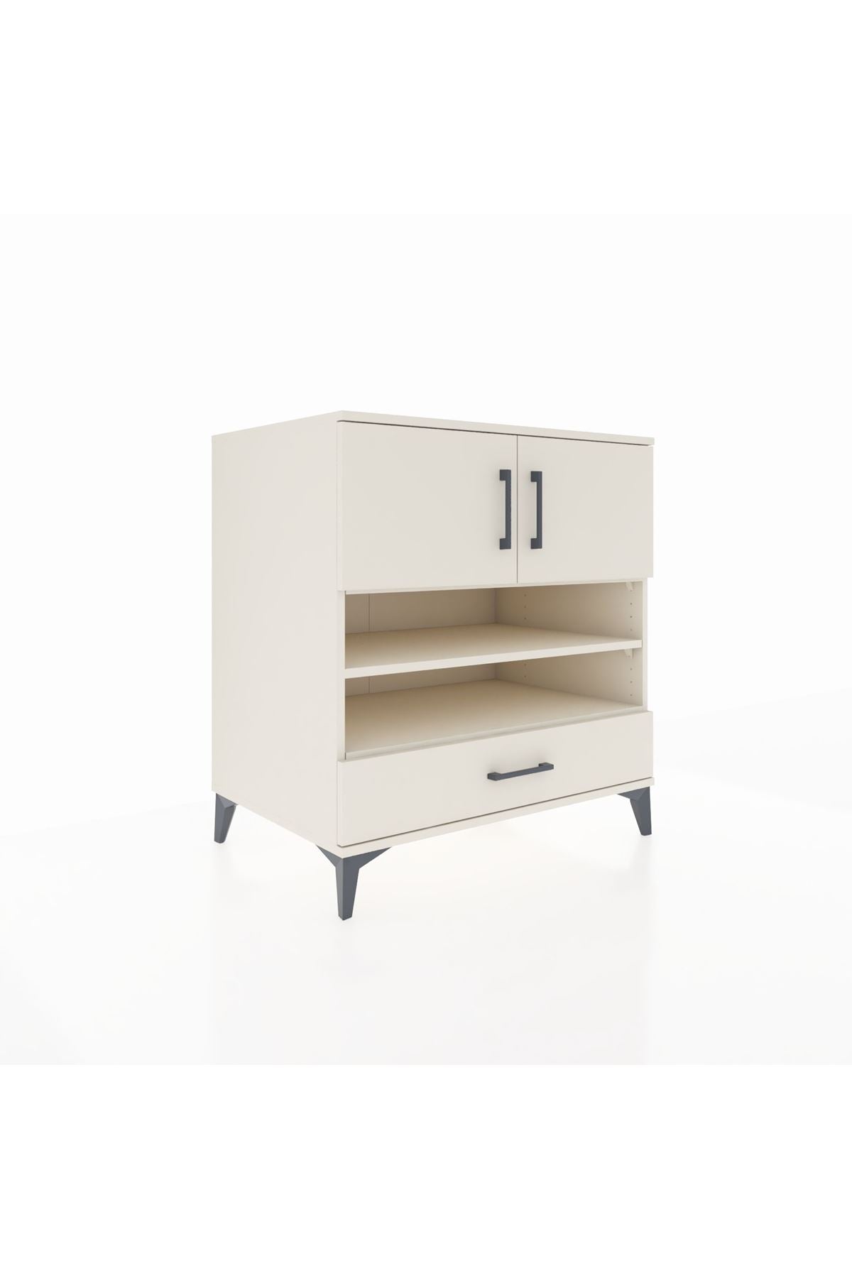 Kronos Şifonyer 4 Raflı Tek Çekmeceli 2 Kapaklı 88x59x96 Aytaşı-Aytaşı