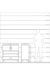 Kronos Şifonyer 4 Raflı Tek Çekmeceli 2 Kapaklı 88x59x96 Aytaşı-Aytaşı