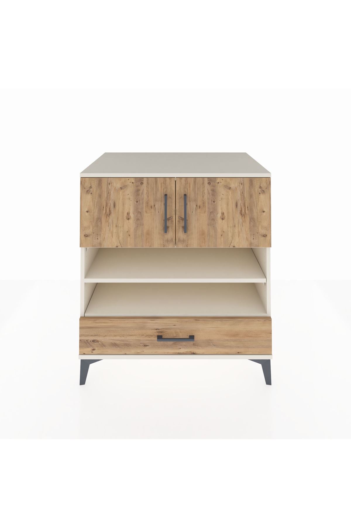 Kronos Şifonyer 4 Raflı Tek Çekmeceli 2 Kapaklı 88x59x96 Aytaşı-Çam